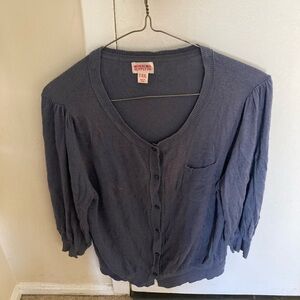 Mossimo Supply Co. Women's Button Down Shirt - Dark Blue